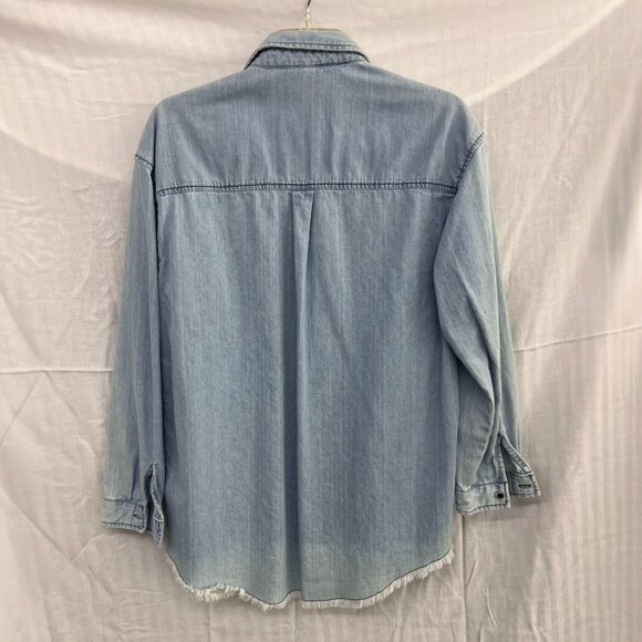 J VIM Romantic Vintage Denim Button Up Shirt, Small - Picture 2 of 4
